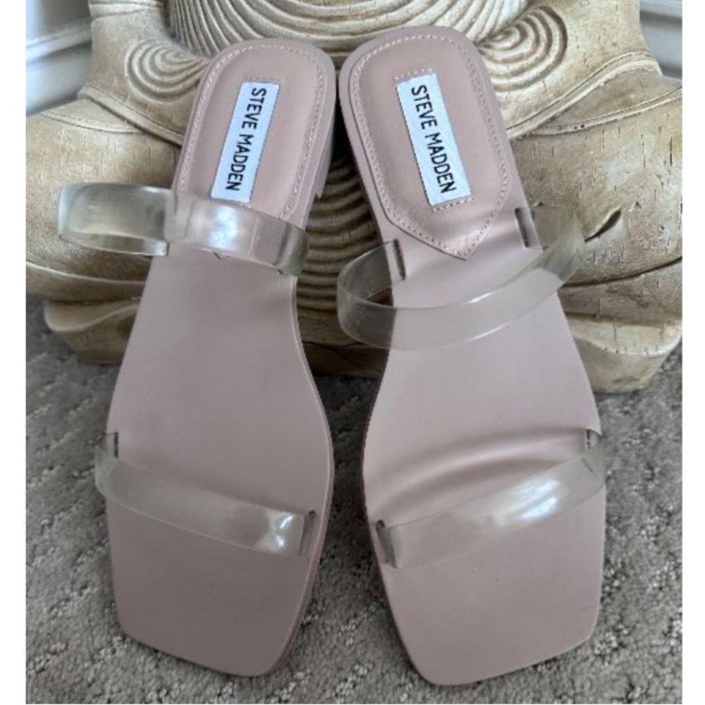Steve Madden Pedra Women's Sandals with Clear Straps, size 8